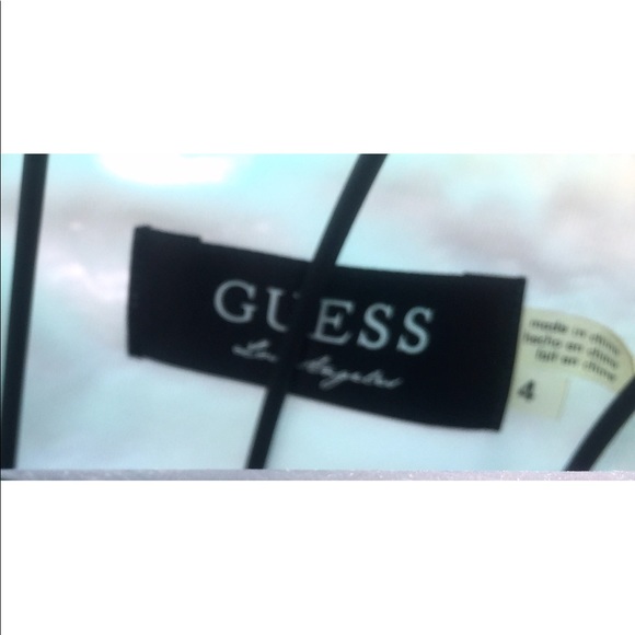 Skater Winter White GUESS Ruffle Tennis Dress Style w 90’s Gold Mesh Belt SZ 4 - Picture 7 of 11